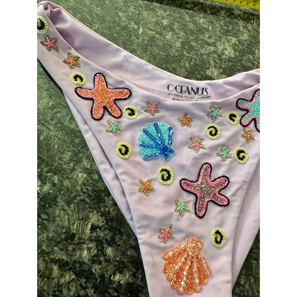 Oceanus swimwear beaded